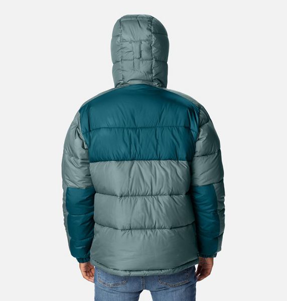 Men Columbia Pike Lake™ II Hooded Puffer Jacket Blue | US-UYLCSD-652