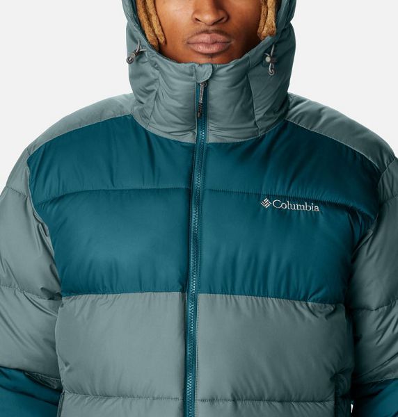 Men Columbia Pike Lake™ II Hooded Puffer Jacket Blue | US-UYLCSD-652