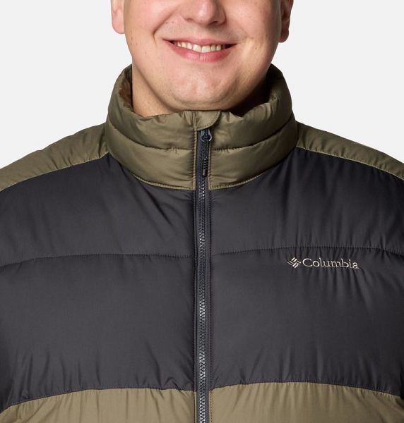 Men Columbia Pike Lake™ II Puffer Jacket Grey / Green / Dark Grey | US-LKGEQJ-345