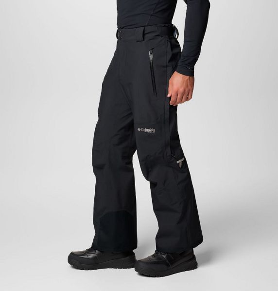 Men Columbia Platinum Peak™ II 3L Waterproof Ski Pants Black | US-RWGEVD-890