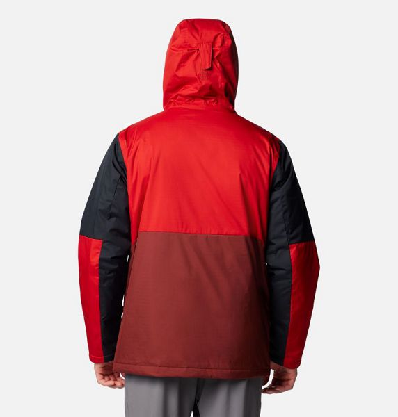 Men Columbia Point Park™ II Waterproof Insulated Jackets Red / Black / Brown | US-RNEFVT-023