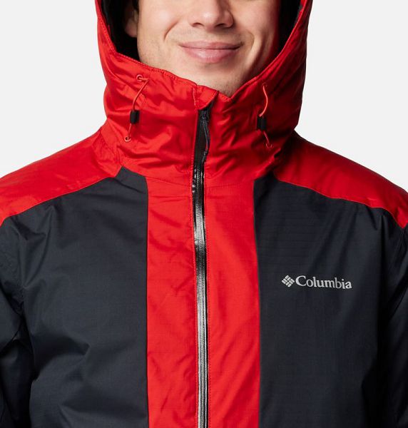 Men Columbia Point Park™ II Waterproof Insulated Jackets Red / Black / Brown | US-RNEFVT-023