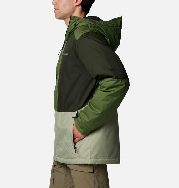 Men Columbia Point Park™ II Waterproof Insulated Jackets Green / Navy | US-WGMYHD-249