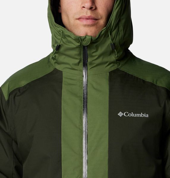 Men Columbia Point Park™ II Waterproof Insulated Jackets Green / Navy | US-WGMYHD-249