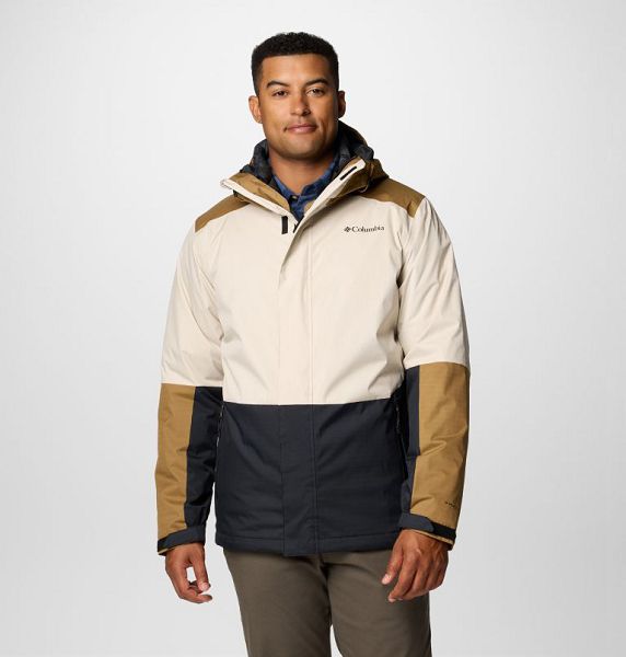 Men Columbia Point Park™ Waterproof Insulated 3 In 1 Jackets Dark Grey / Black | US-PNLOUA-840