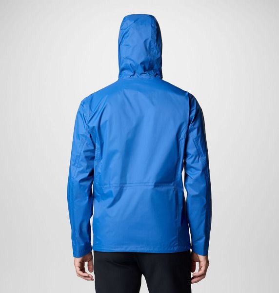 Men Columbia Pouring Adventure™ III Waterproof Hiking Jackets Blue | US-IFVMXL-086