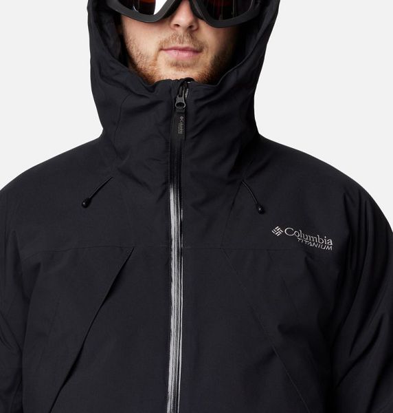 Men Columbia PowBound™ Waterproof Ski Jackets Black | US-WBSLMI-108