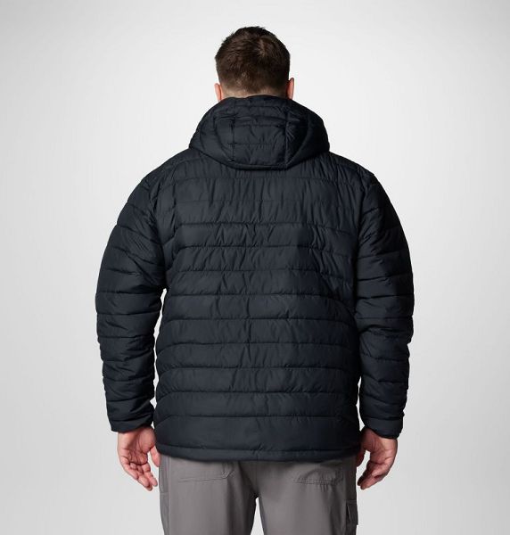 Men Columbia Powder Lite™ II Hooded Insulated Jackets Black | US-IUGAQN-784