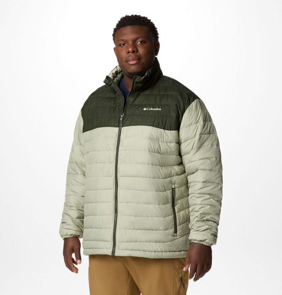 Men Columbia Powder Lite™ II Insulated Jackets Green / Grey | US-MYTBQW-074