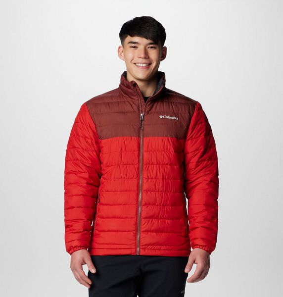 Men Columbia Powder Lite™ II Insulated Jackets Red / Brown | US-KYXZLC-502