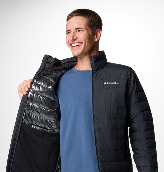 Men Columbia Powder Lite™ II Insulated Jackets Black | US-JYGWHB-093