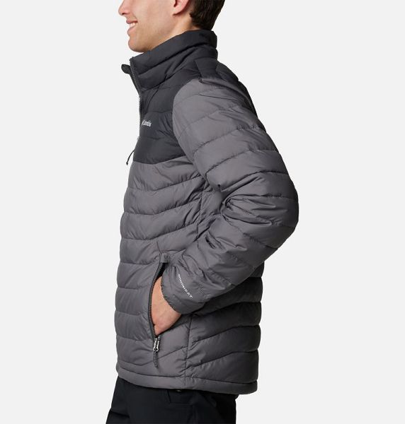 Men Columbia Powder Lite™ II Insulated Jackets Grey / Dark Grey | US-AQTCKE-298