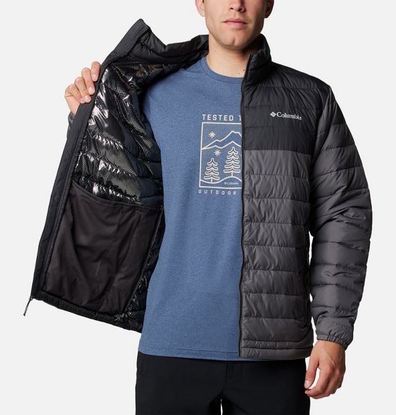 Men Columbia Powder Lite™ II Insulated Jackets Grey / Dark Grey | US-AQTCKE-298