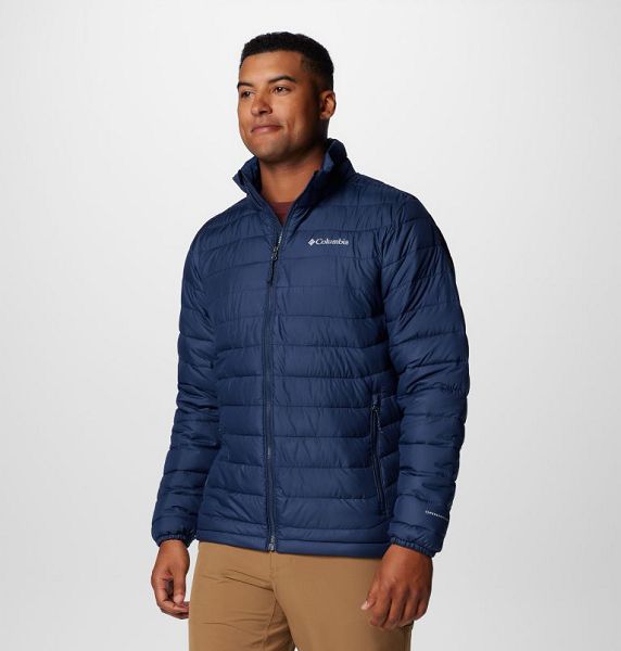 Men Columbia Powder Lite™ II Insulated Jackets Navy | US-CSDYMX-162