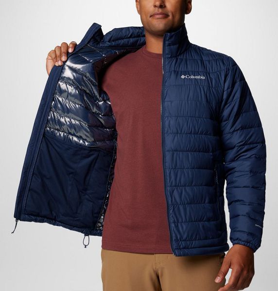 Men Columbia Powder Lite™ II Insulated Jackets Navy | US-CSDYMX-162