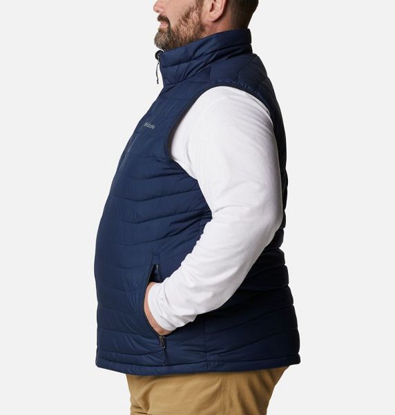 Men Columbia Powder Lite™ II Insulated Vest Navy | US-FQVZOC-810