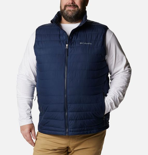 Men Columbia Powder Lite™ II Insulated Vest Navy | US-FQVZOC-810