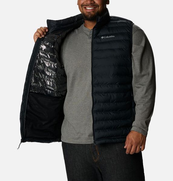 Men Columbia Powder Lite™ II Insulated Vest Black | US-DEHTJL-512