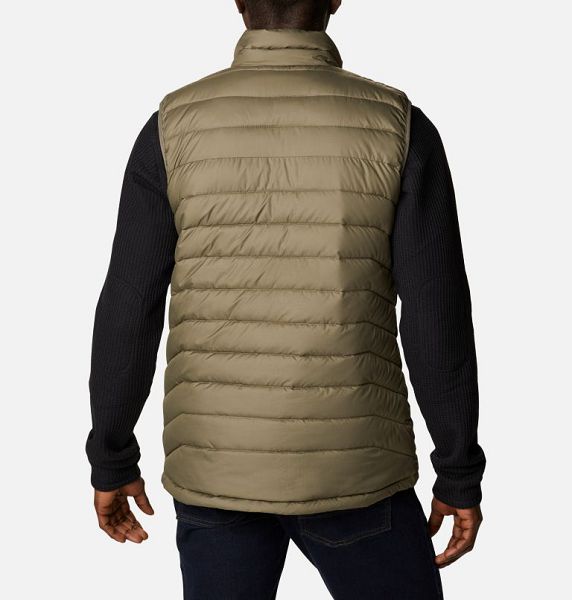 Men Columbia Powder Lite™ II Insulated Vest Grey / Green | US-QJZMRN-692