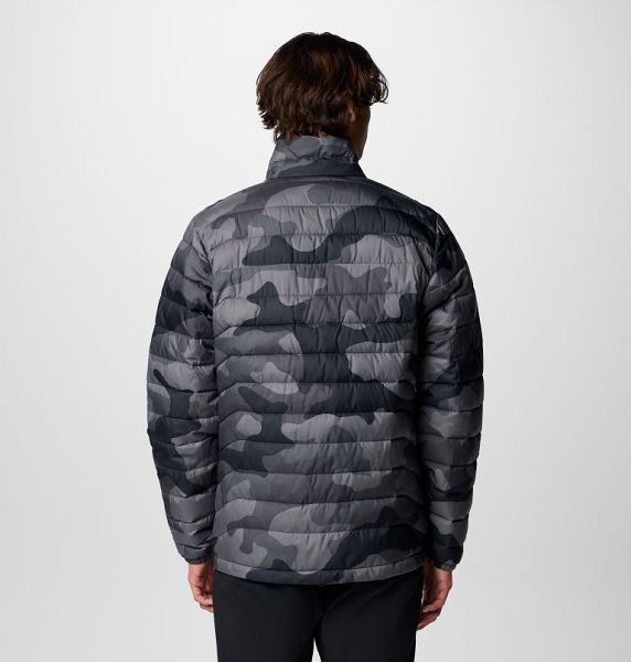 Men Columbia Powder Lite™ II Printed Insulated Jackets Black Camo | US-VNHXEO-724