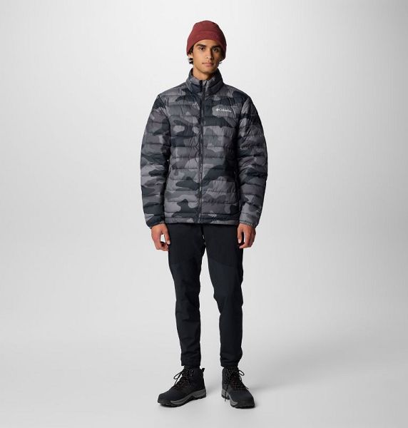 Men Columbia Powder Lite™ II Printed Insulated Jackets Black Camo | US-VNHXEO-724