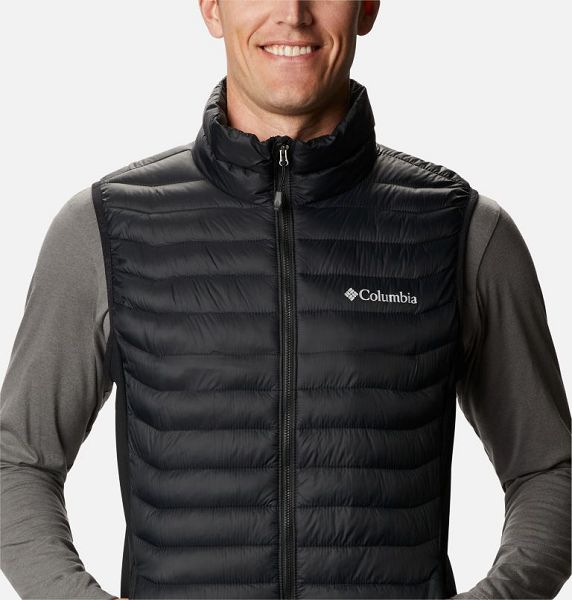 Men Columbia Powder Pass™ Vest Black | US-AGJVHK-465