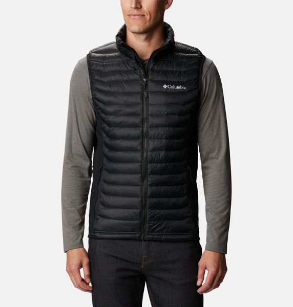 Men Columbia Powder Pass™ Vest Black | US-AGJVHK-465