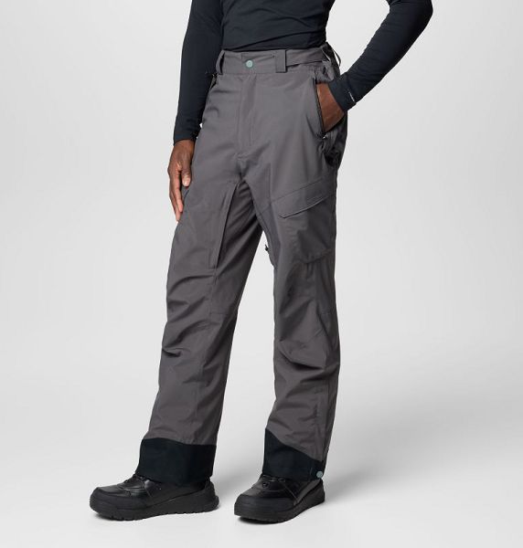 Men Columbia Powder Stash™ II Waterproof Ski Pants Dark Grey / Black | US-OVHIJT-610