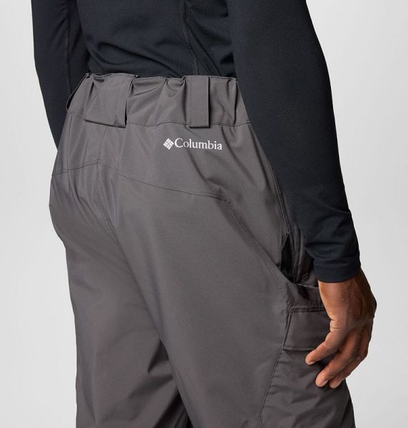 Men Columbia Powder Stash™ II Waterproof Ski Pants Dark Grey / Black | US-OVHIJT-610