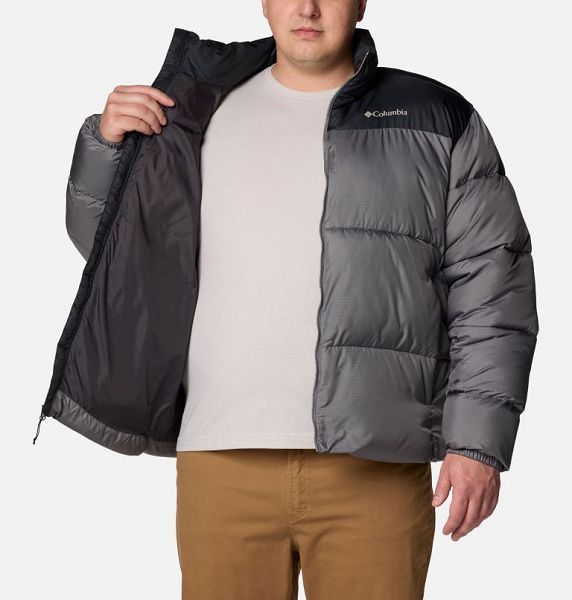 Men Columbia Puffect™ III Insulated Puffer Jacket Grey / Black | US-FABVSL-165