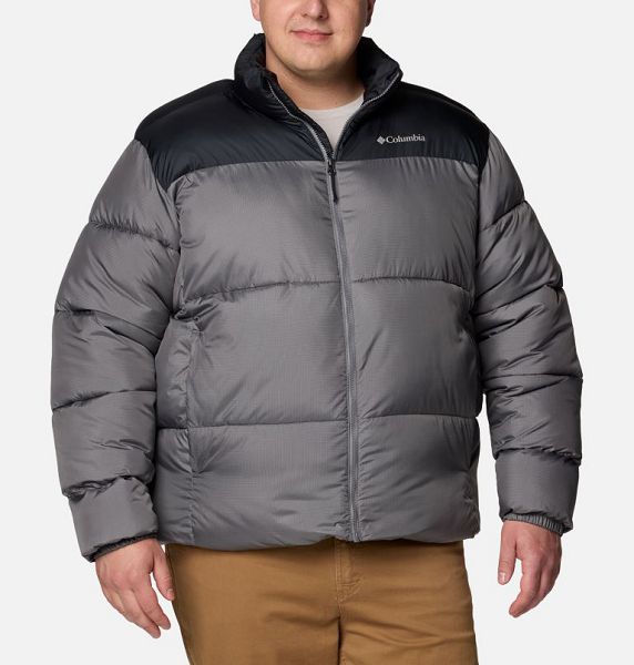 Men Columbia Puffect™ III Insulated Puffer Jacket Grey / Black | US-FABVSL-165