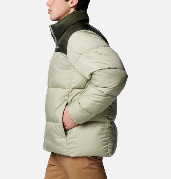 Men Columbia Puffect™ III Puffer Jacket Beige / Black | US-DXZYIB-380