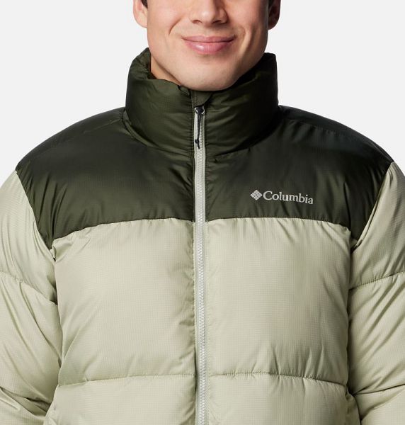 Men Columbia Puffect™ III Puffer Jacket Beige / Black | US-DXZYIB-380