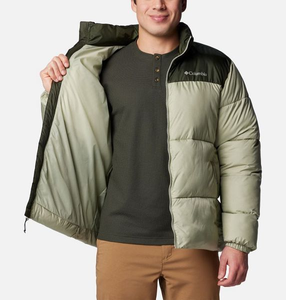 Men Columbia Puffect™ III Puffer Jacket Beige / Black | US-DXZYIB-380