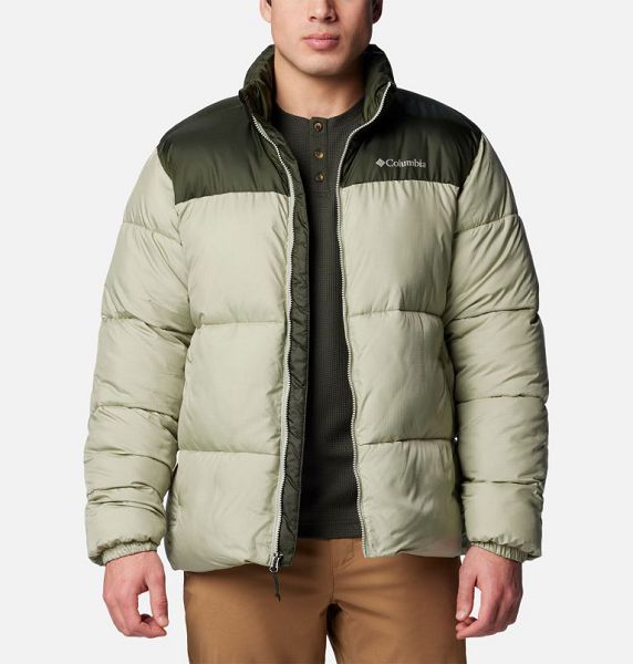 Men Columbia Puffect™ III Puffer Jacket Beige / Black | US-DXZYIB-380