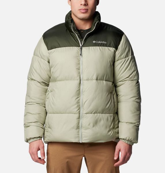 Men Columbia Puffect™ III Puffer Jacket Beige / Black | US-DXZYIB-380