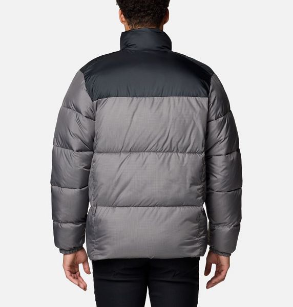 Men Columbia Puffect™ III Puffer Jacket Grey / Black | US-MTJCQI-804