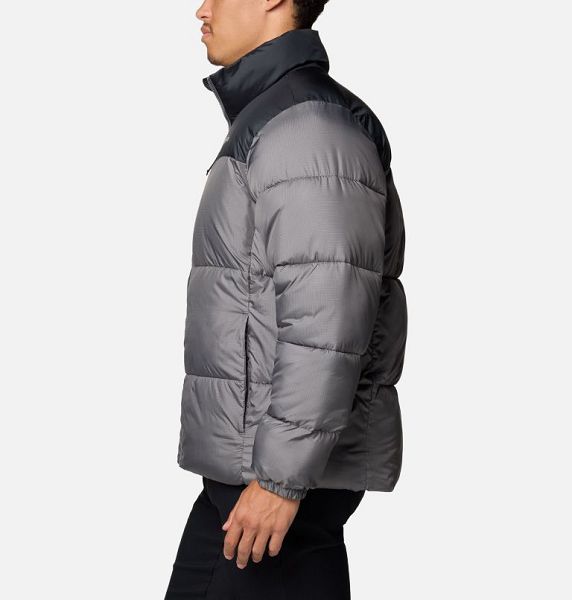 Men Columbia Puffect™ III Puffer Jacket Grey / Black | US-MTJCQI-804