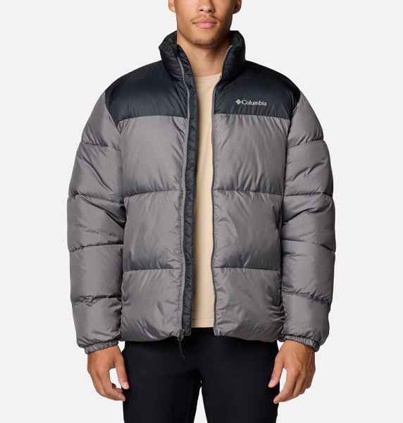 Men Columbia Puffect™ III Puffer Jacket Grey / Black | US-MTJCQI-804