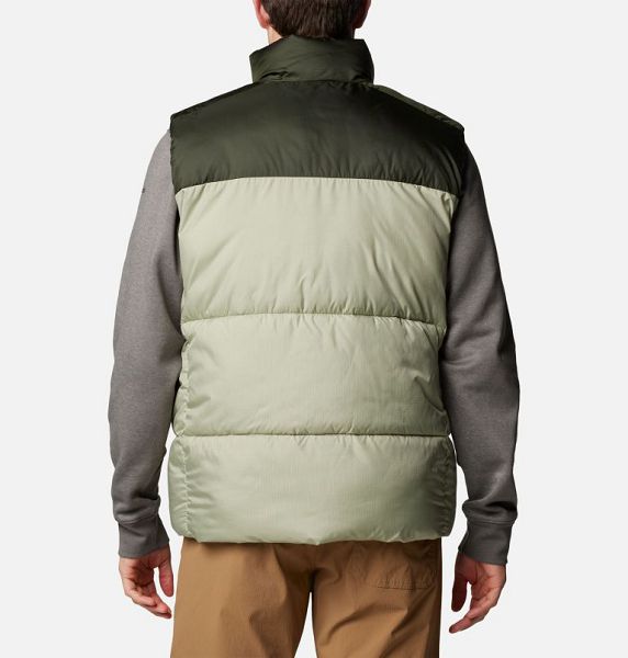 Men Columbia Puffect™ III Puffer Vest Grey / Green | US-HXGYAN-498