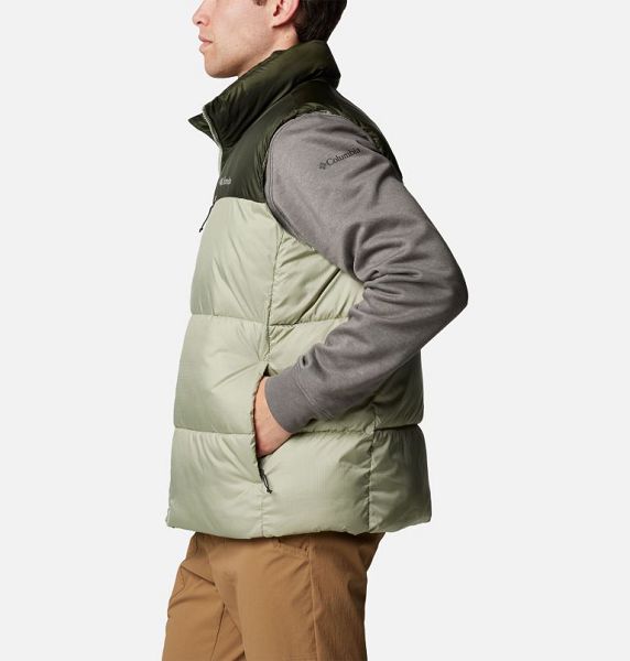 Men Columbia Puffect™ III Puffer Vest Grey / Green | US-HXGYAN-498