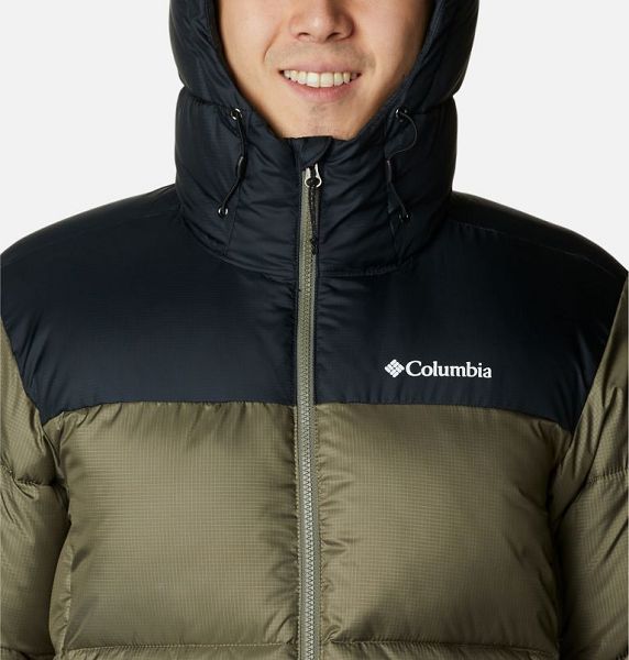 Men Columbia Puffect™ II Hooded Puffer Jacket Grey / Green / Black | US-RJBEIY-697