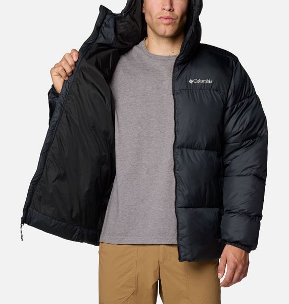 Men Columbia Puffect™ II Hooded Puffer Jacket Black | US-NYCVXB-208