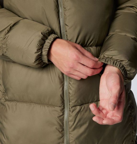 Men Columbia Puffect™ Long Puffer Jacket Grey / Green | US-WJSQRP-274