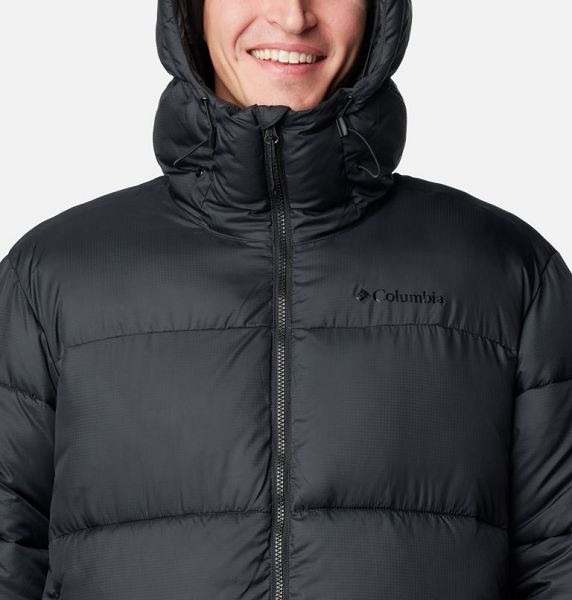 Men Columbia Puffect™ Long Puffer Jacket Black | US-VYEOTF-209