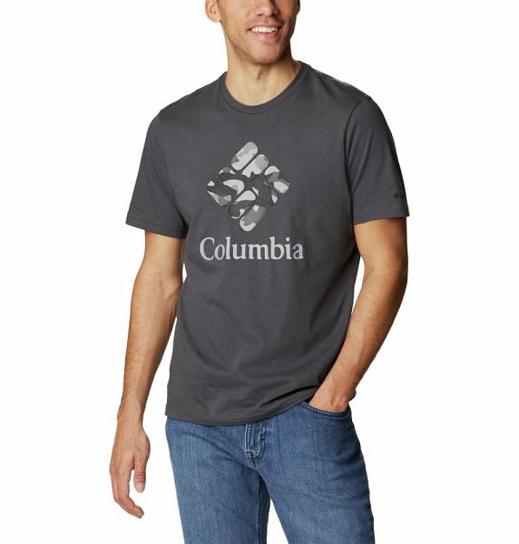 Men Columbia Rapid Ridge™ Graphic T-Shirt Dark Grey / Camo | US-GVRQNY-201