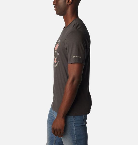 Men Columbia Rapid Ridge™ Graphic T-Shirt Dark Grey | US-ERJYZM-601