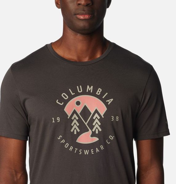 Men Columbia Rapid Ridge™ Graphic T-Shirt Dark Grey | US-ERJYZM-601