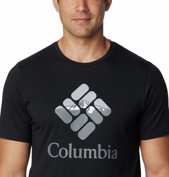 Men Columbia Rapid Ridge™ Graphic T-Shirt Black | US-LFBMWV-803