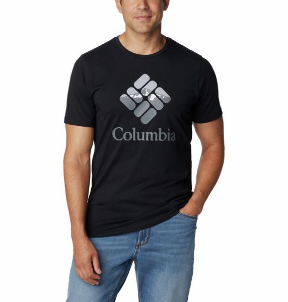 Men Columbia Rapid Ridge™ Graphic T-Shirt Black | US-LFBMWV-803